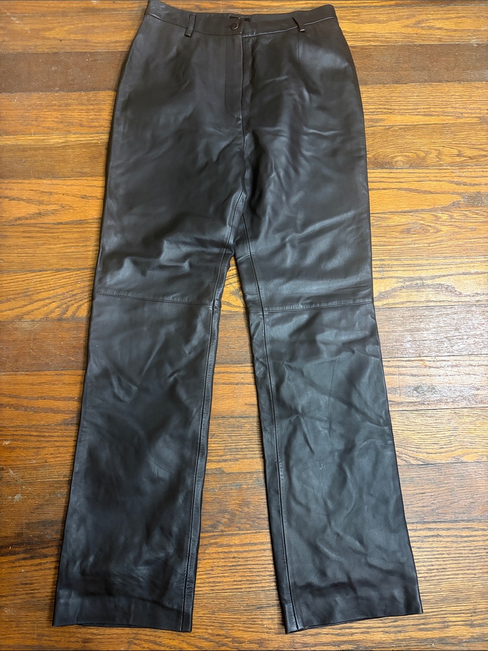 Doncaster DD Collection Vintage Brown Genuine Leather Pants - Size 6